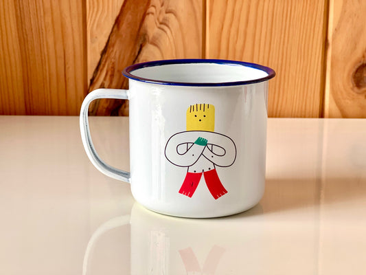 Taza esmaltada San Andresiño- Amuleto da Saúde e a Amizade (San Andrés)