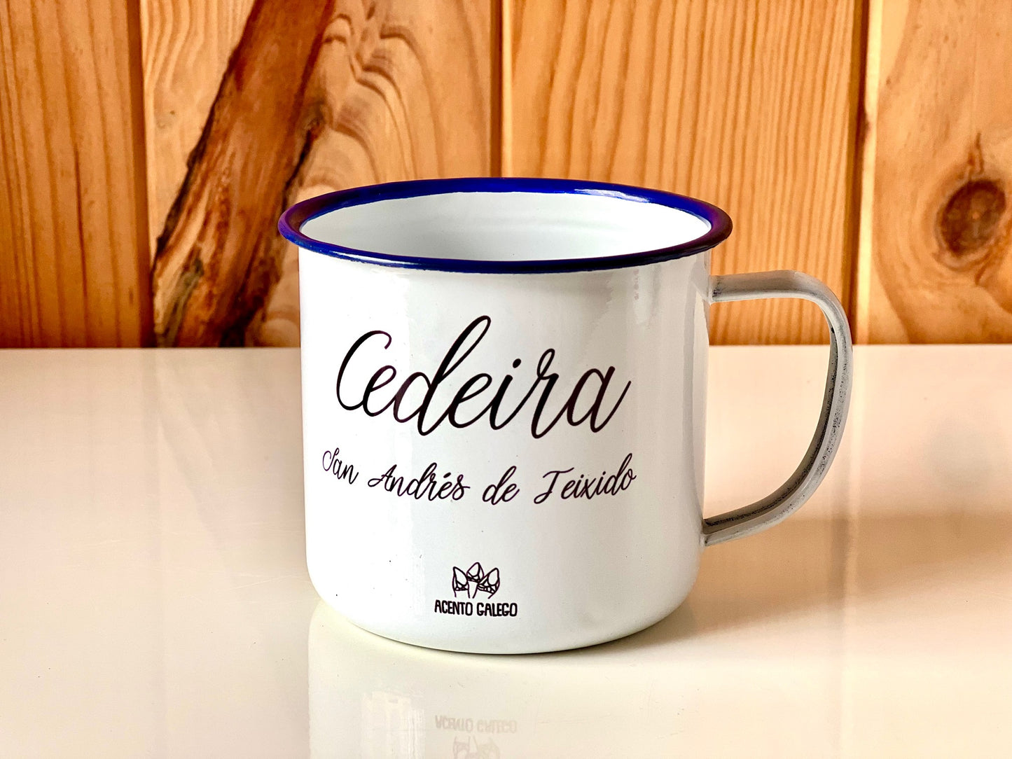 Taza esmaltada San Andresiño- Amuleto da Saúde e a Amizade (San Andrés)