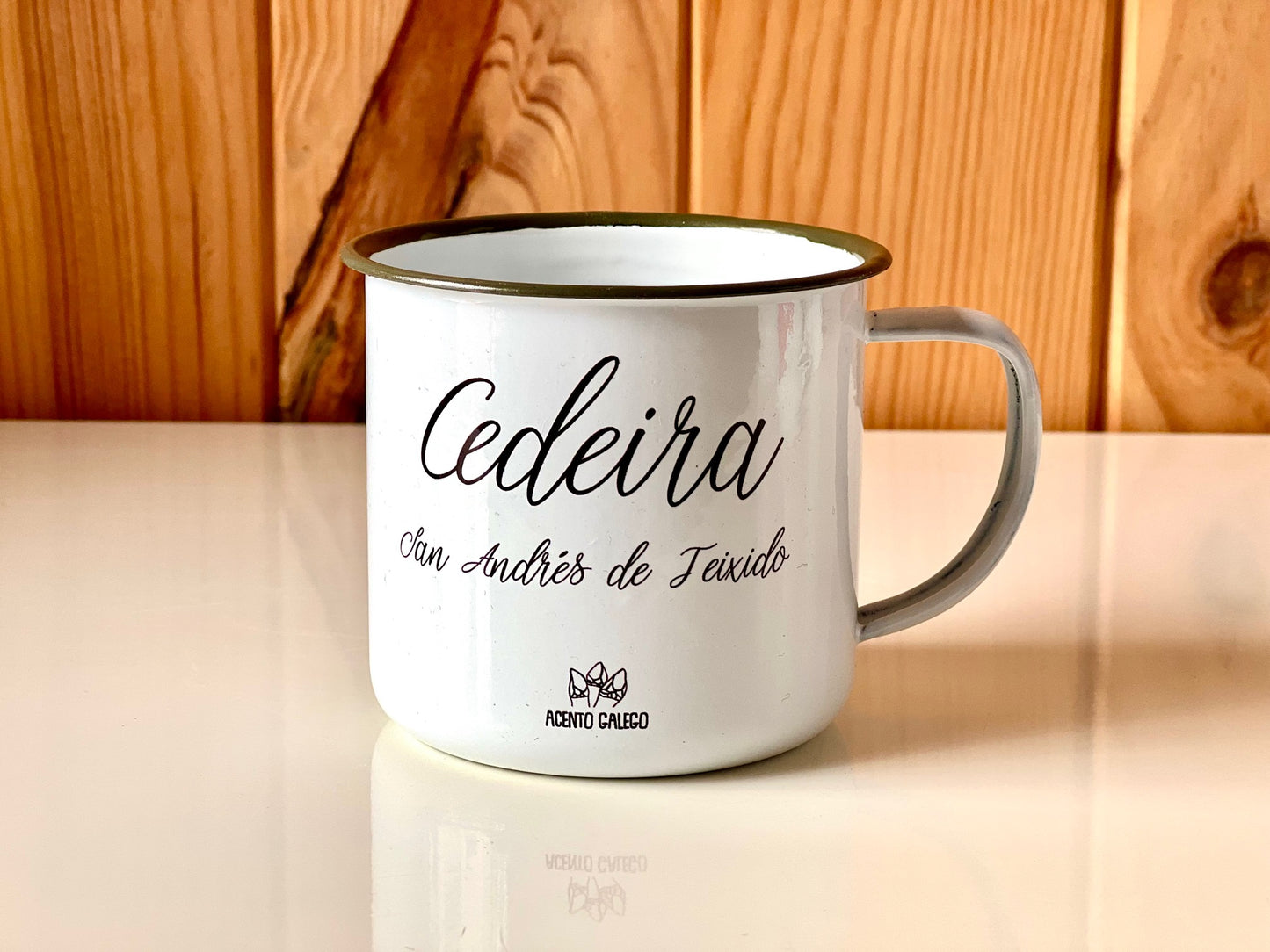 Taza esmaltada San Andresiño- Amuleto da Saúde e a Amizade (San Andrés)